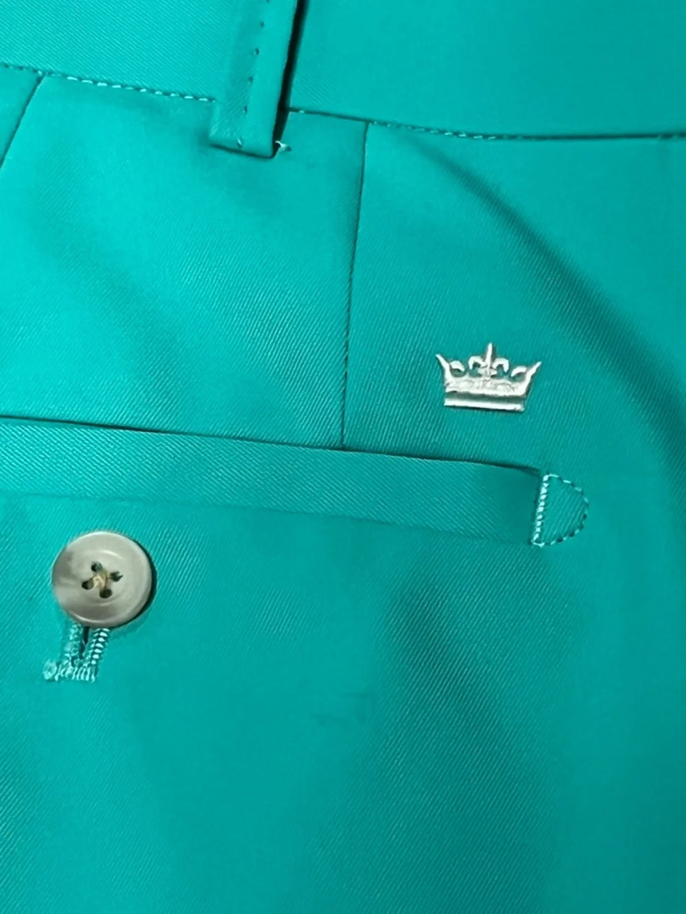 Peter Millar Crown Crafted Wicking Performance Golf Pants Men's 35 Aquamarine - Picture 5 of 9